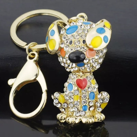 Crystal Dog Keychain - Picture 2 of 6